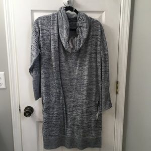 Athlete cowl neck knit dress